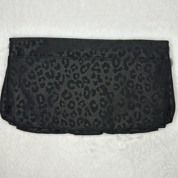 Baggalini Black Clutch Handbag Animal Print - Picture 3 of 8